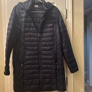 Women’s XL puffy long jacket with hood